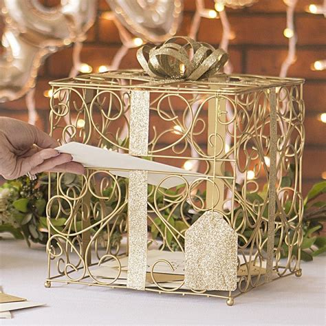 metal wedding gift card box|20 Wedding Card Box Ideas for Your Welcome Table.